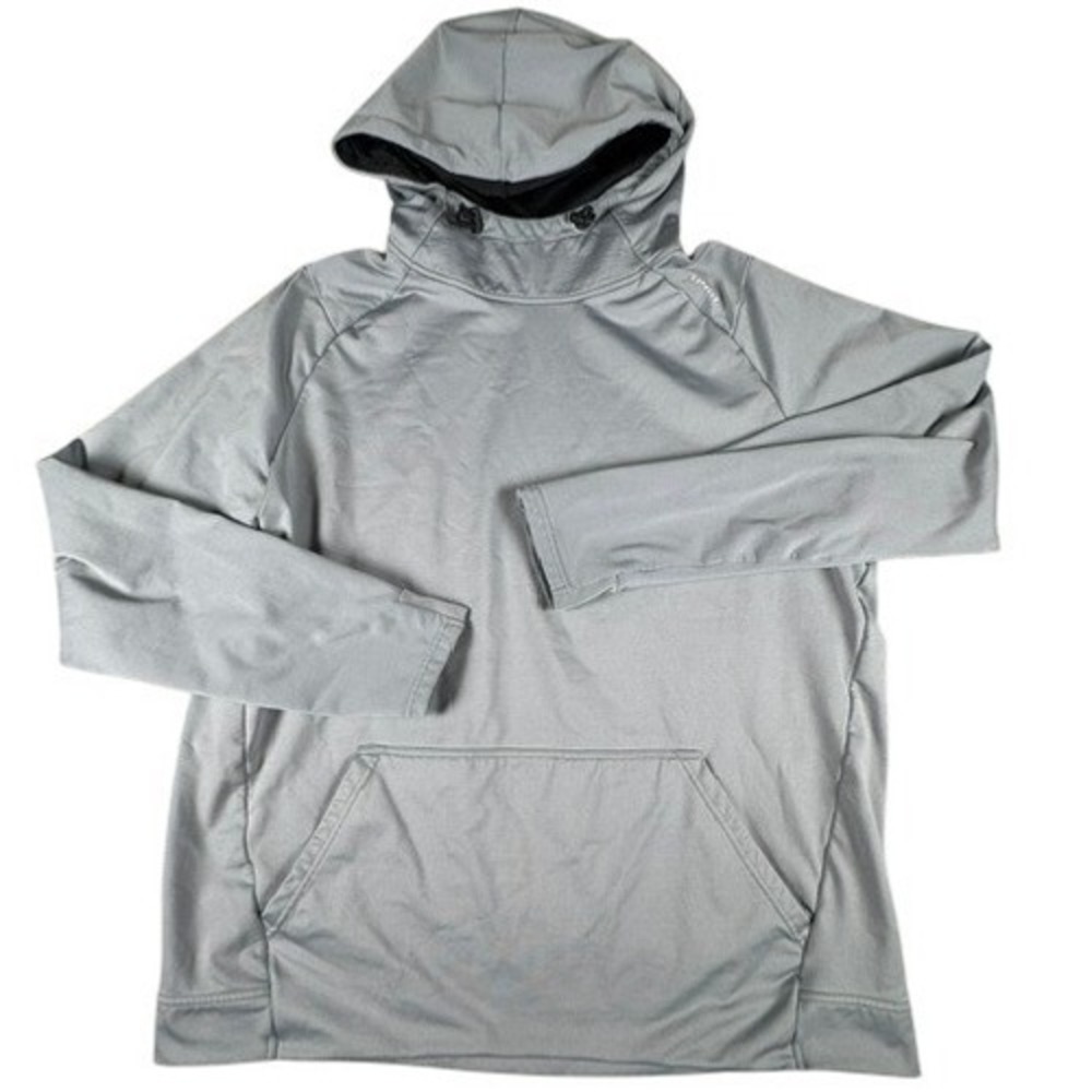 UNRL Hoodie Mens XL Grey Pullover Scuba Hood Performance Fleece Lined Activewear